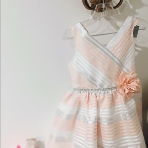 Special occasion striped dress